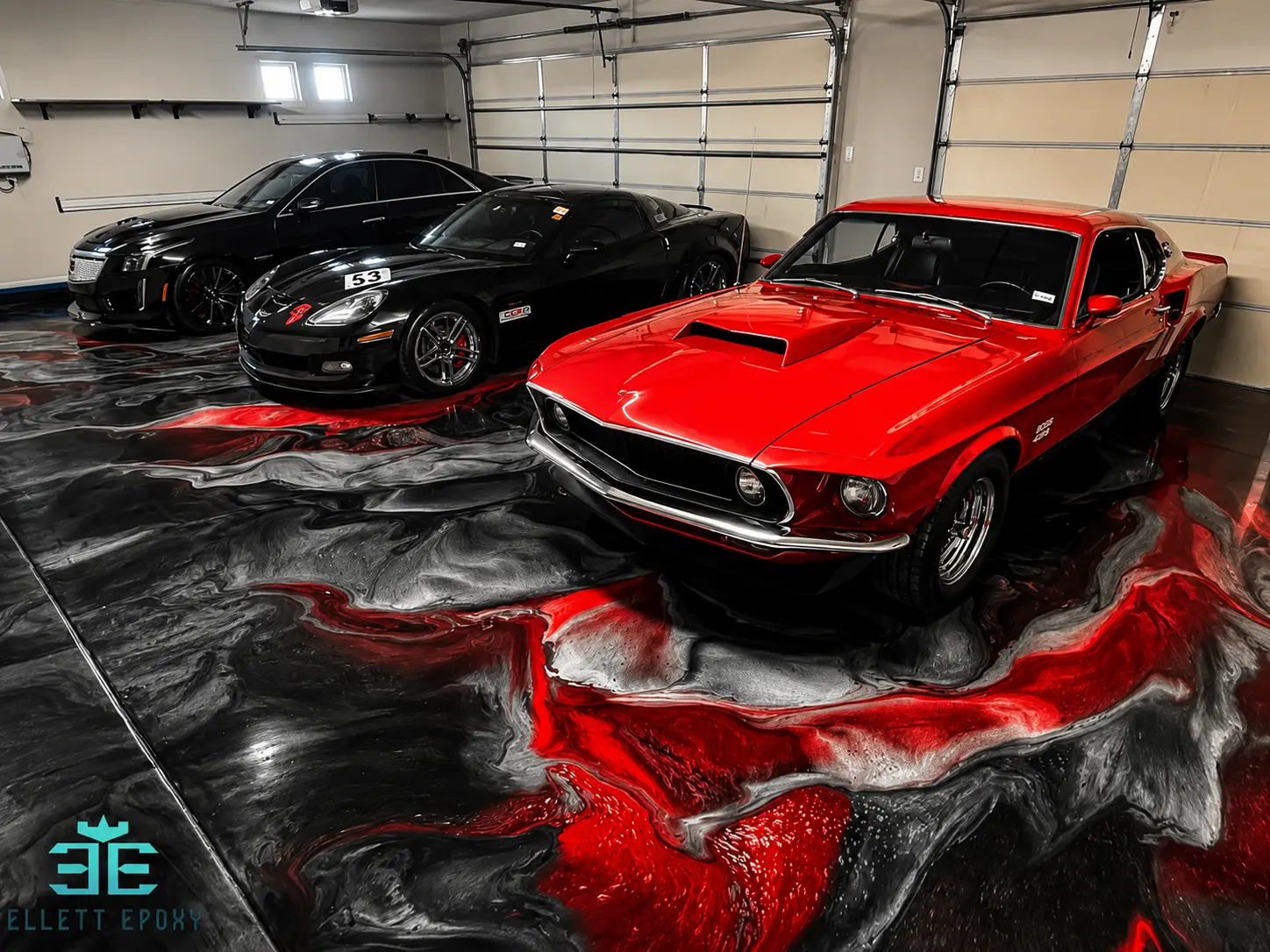Inferno Chrome metallic epoxy floor by Ellett Epoxy