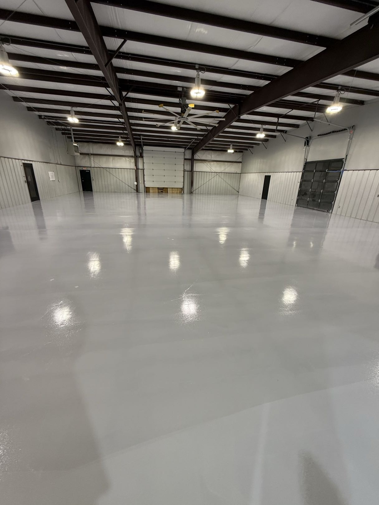 Concrete floor in a commercial interior